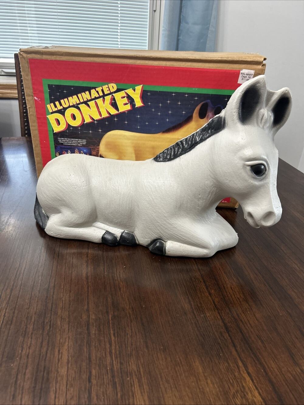 Vtg General Foam 18" Nativity Donkey Blow Mold No Light Christmas Nativity